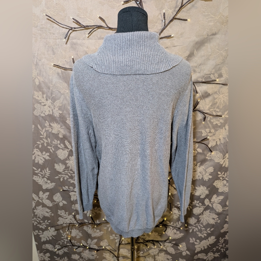 Chico's Cowl Neck Textured Sweater, Size XL(Chicos Size 3), EUC! - Picture 4 of 5